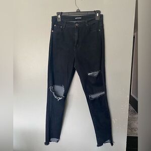 MOMOKROM Destroyed Black Jeans size 26